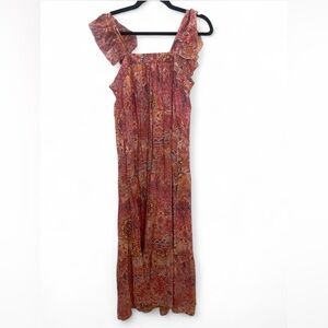 Indigo Rose Boho Floral Maxi Dress